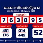 ตรวจหวยรางวัลที่ 16